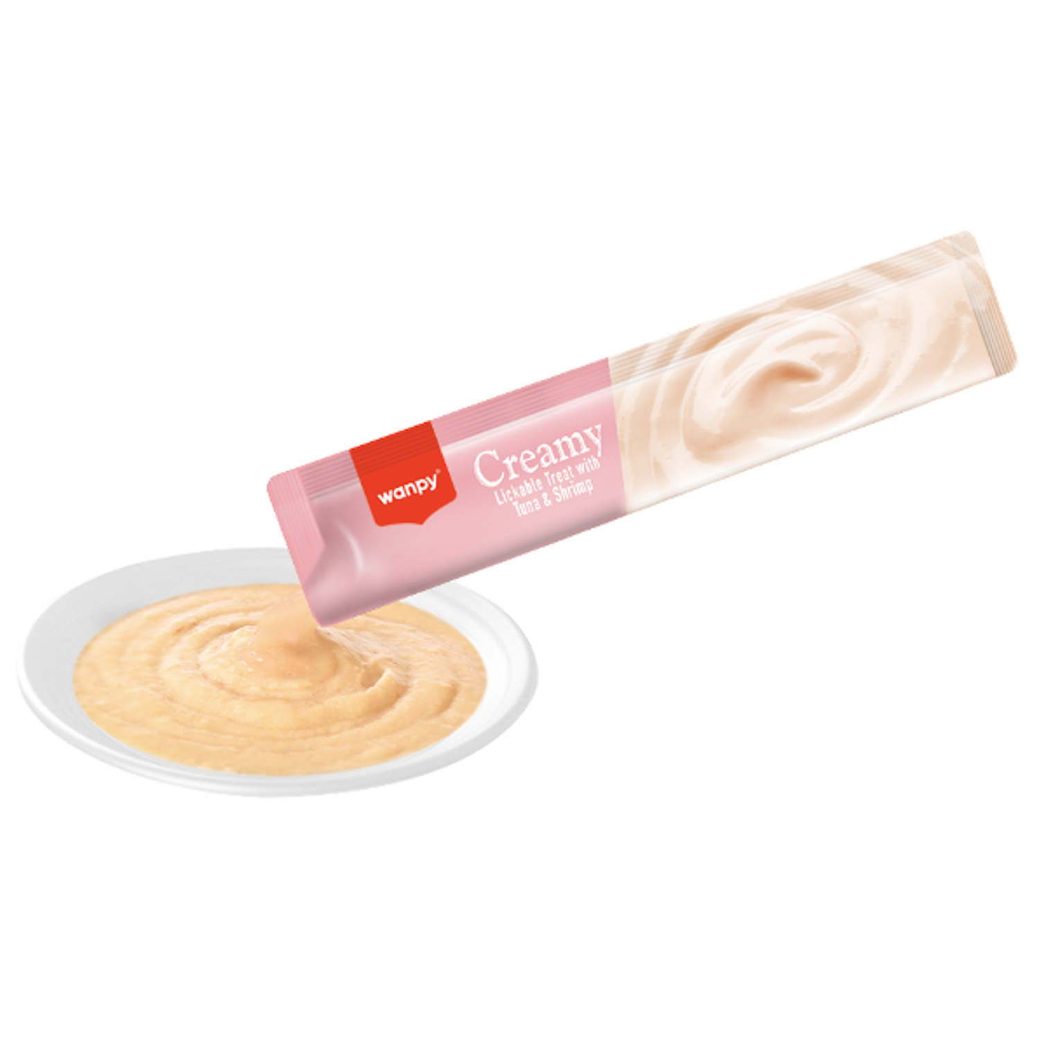 Wanpy Cat Лакомство для кошек "нежное пюре" из тунца и креветками 25 шт х14 г