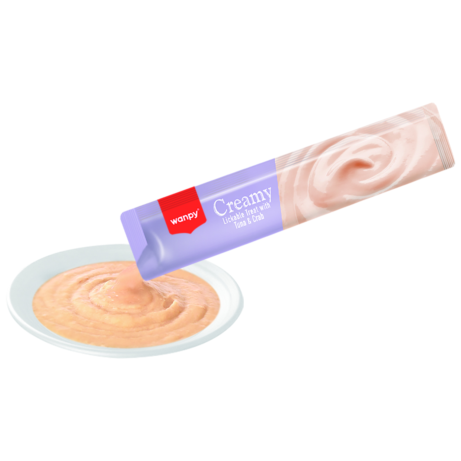 Wanpy Cat Лакомство для кошек "нежное пюре" из тунца и краба 25 шт х14 г